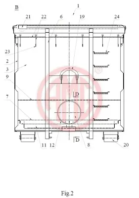 Specjalistyczny kontener do transportu, magazynowania i suszenia produktów sypkich